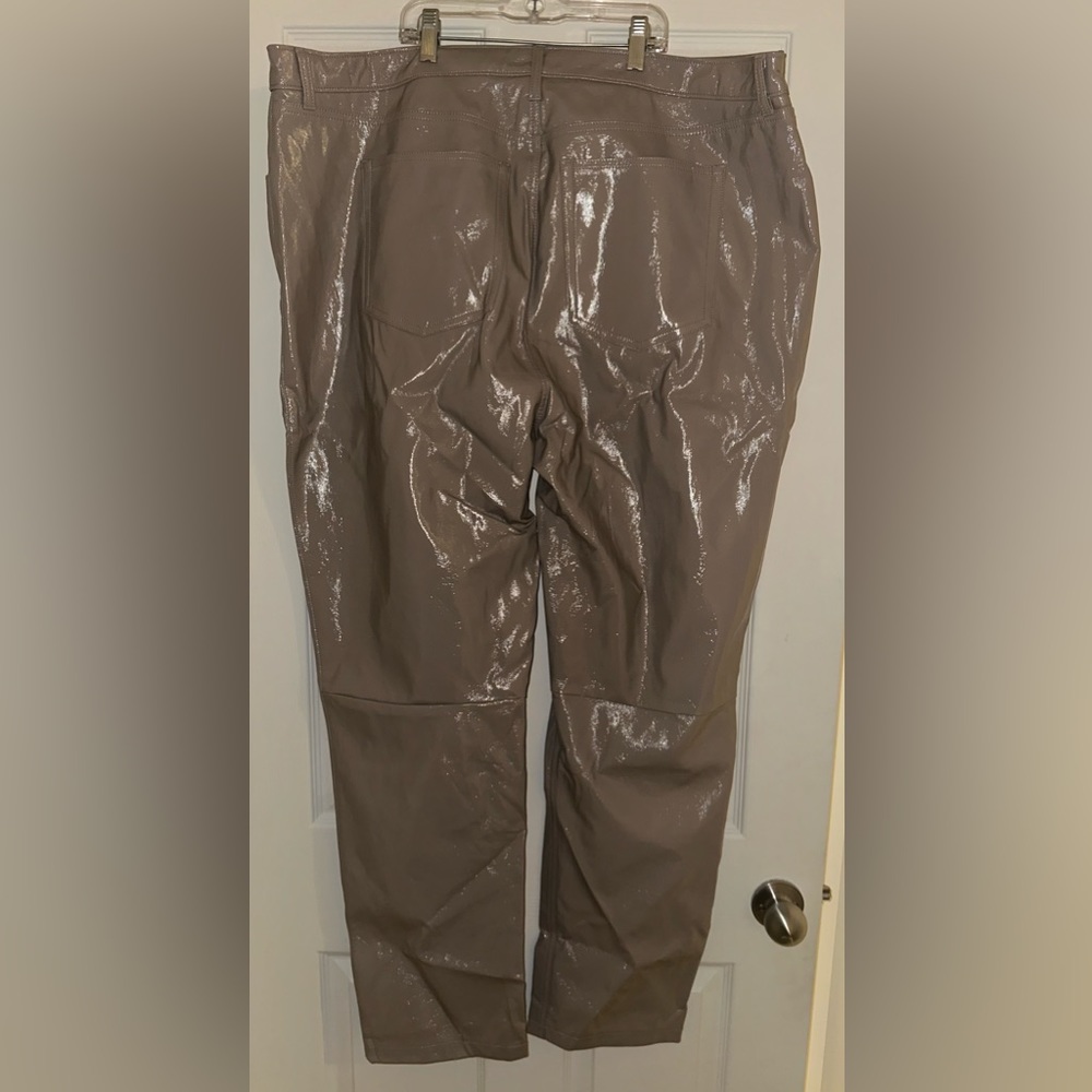 90s Street Ulta high-rise tan full leather pants